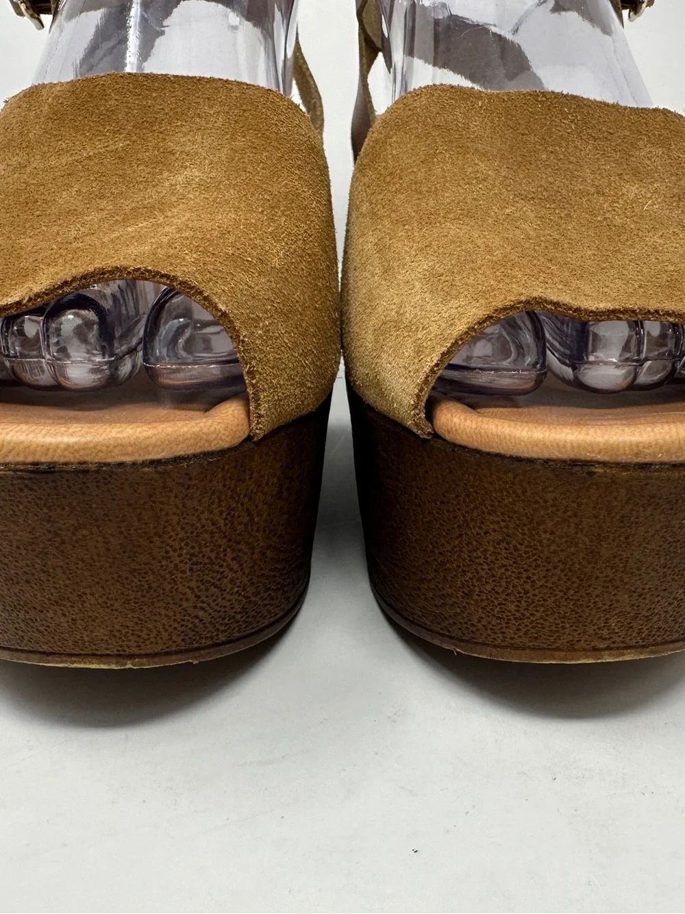 Seychelles Paddle Suede Wedge Sandal Size 8.5 Brown Italian